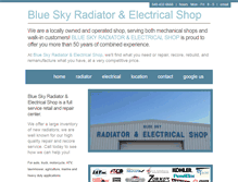 Tablet Screenshot of blueskyradiator.com